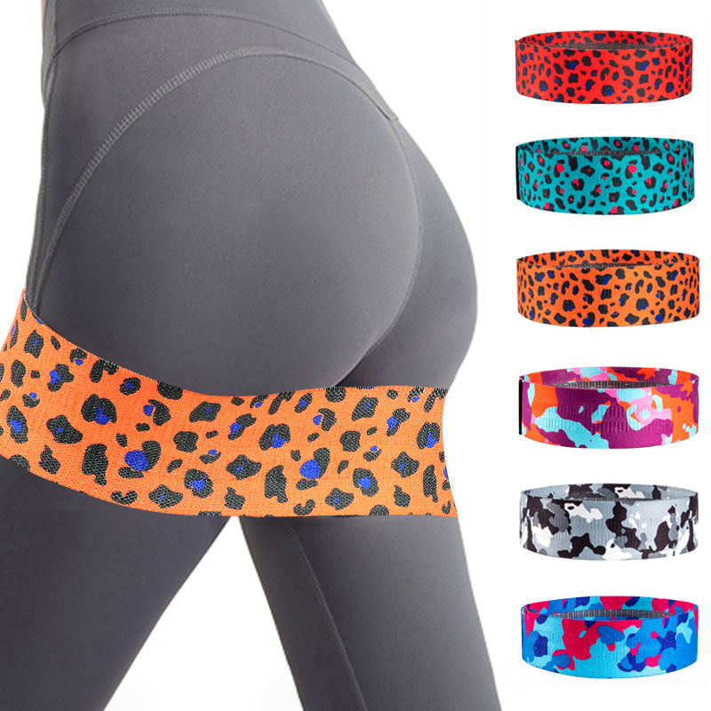 Yoga Fitness Resistance Band - أربطة مقاومة للجسم بنقشة الفهد، مصنوعة