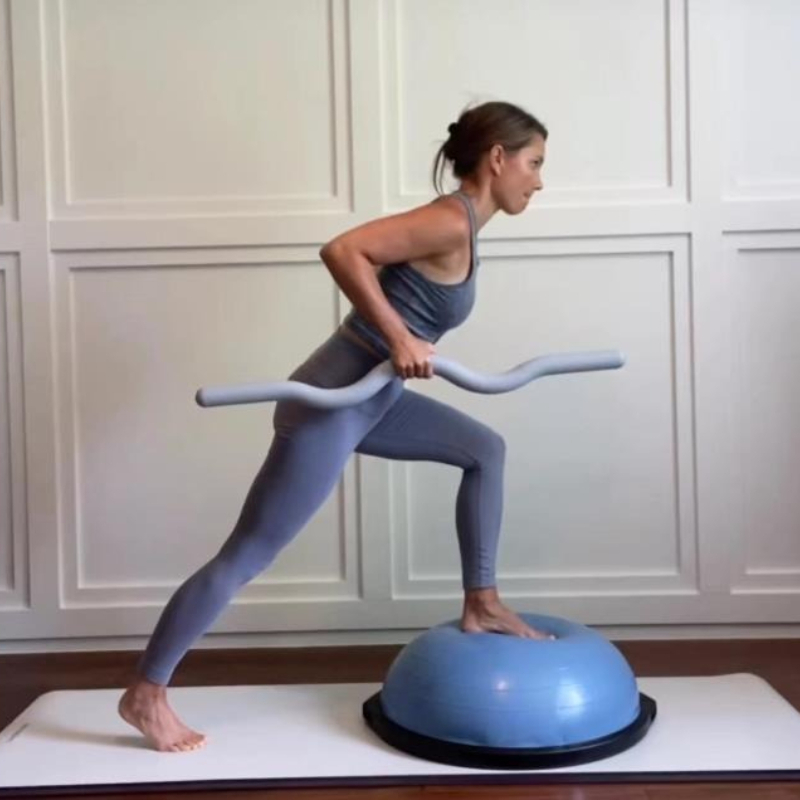 Yoga Fitness Bar - عصا بيلاتس مزودة بوزن وغطاء سيليكون،