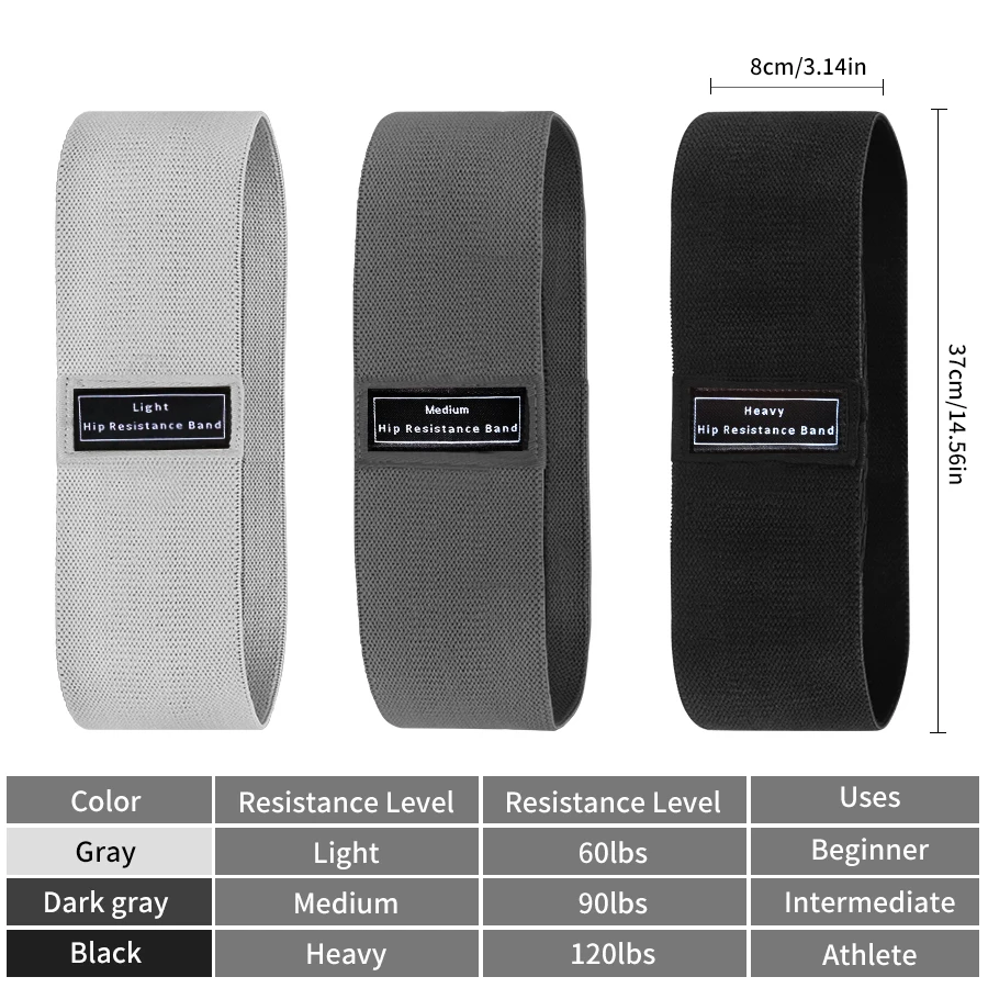 Yoga Fitness Resistance Band - أربطة مقاومة مرنة من القماش لتمارين