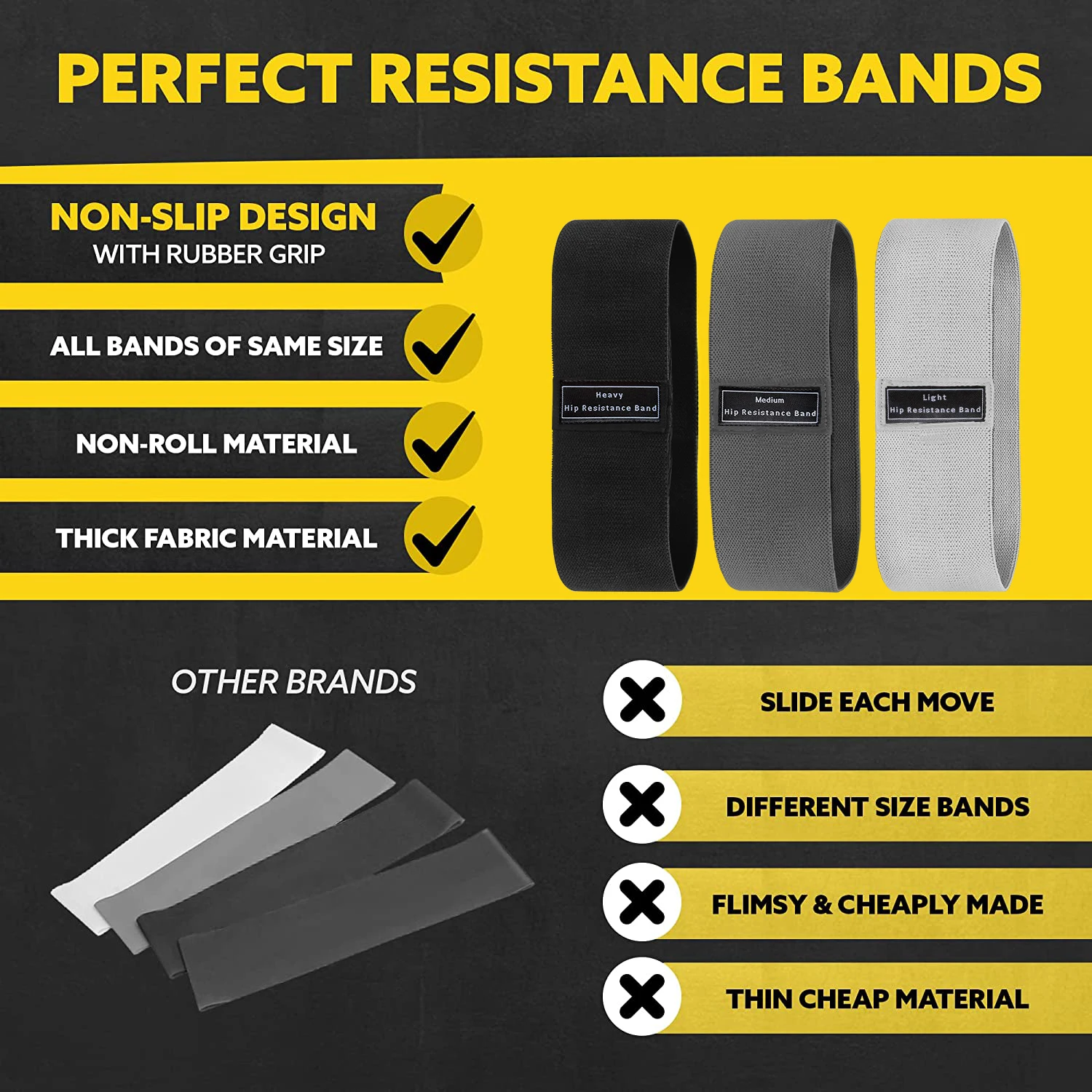 أربطة مقاومة مرنة من القماش لت - مراجعة Yoga Fitness Resistance Band وسعره